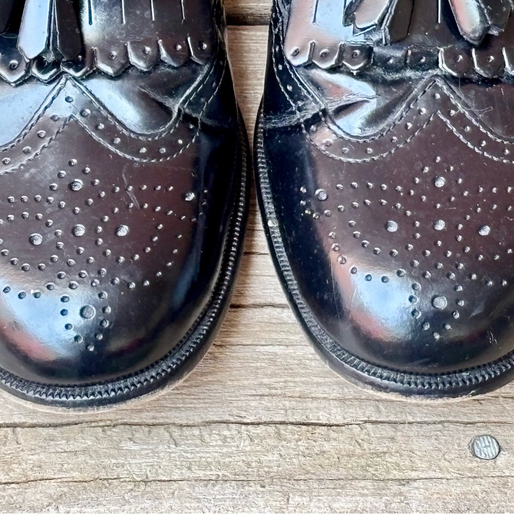 Bostonians Classics First Flex Kiltie Tassel Black Leather Loafers 9.5M - Picture 3 of 9